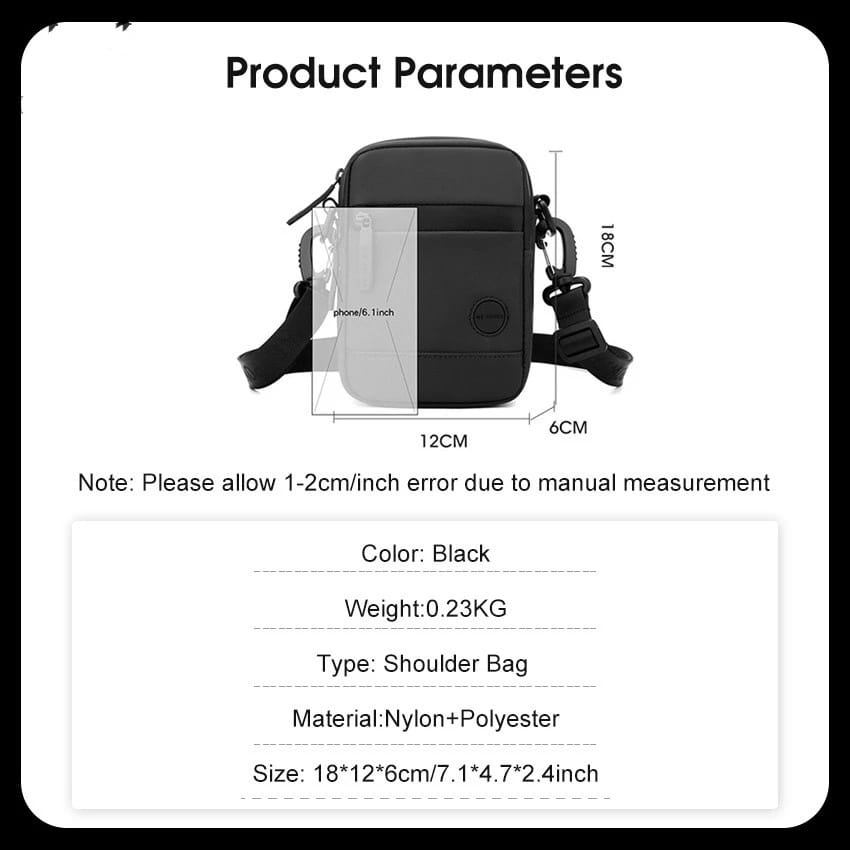 The SleekStride Minimalist Crossbody Organizer