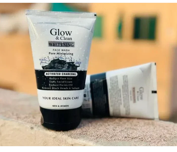 GLOW & CLEAN- Whitening Face Wash Charcoal Men & Women -120Ml