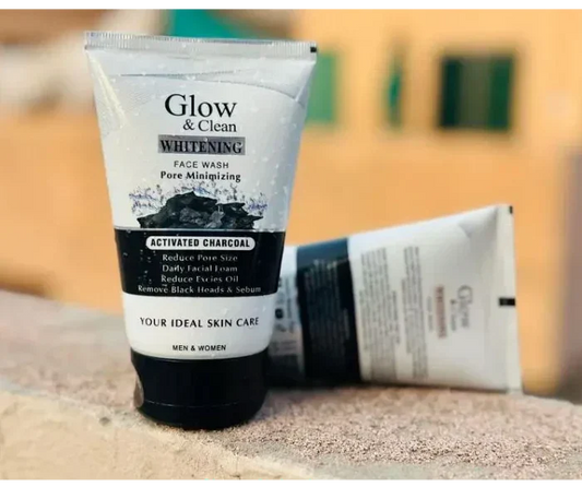 GLOW & CLEAN- Whitening Face Wash Charcoal Men & Women -120Ml